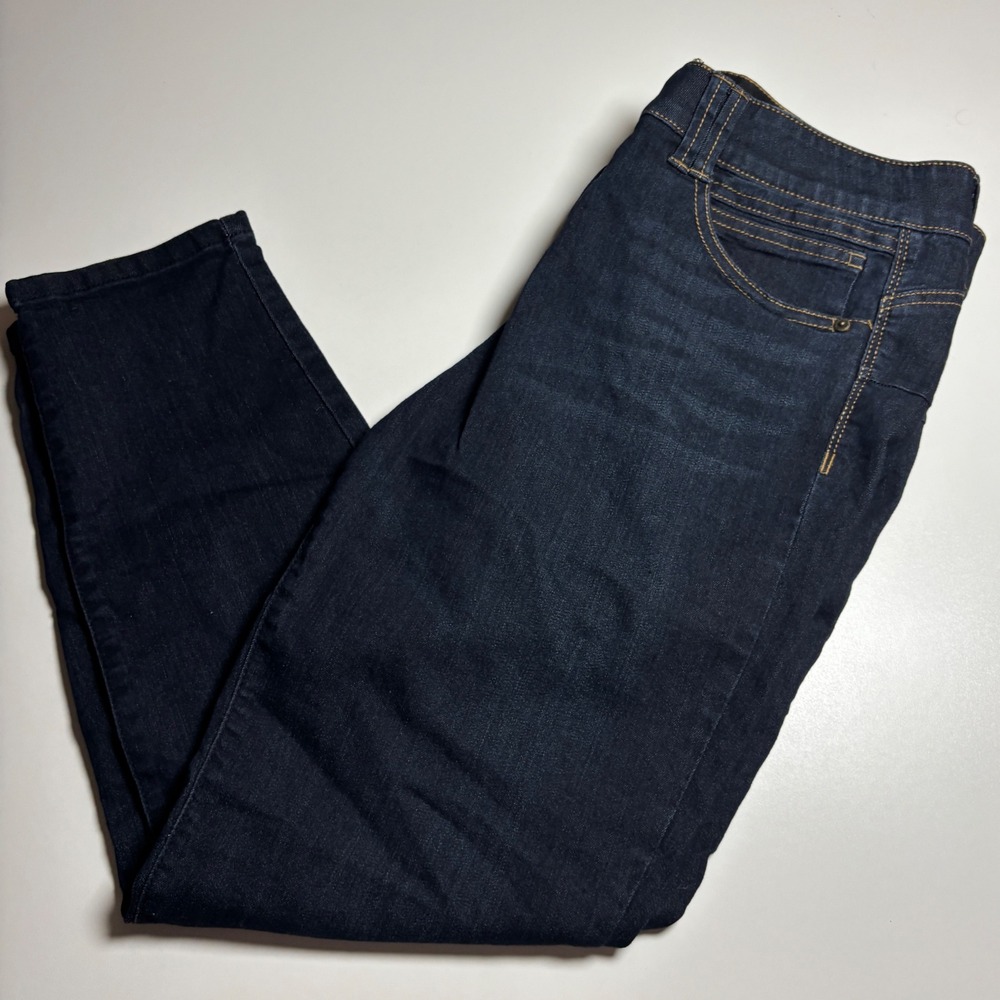 Democracy Ab solution Booty Lift Dark Wash Denim Jeans Women's 14 Stretch - Picture 9 of 11